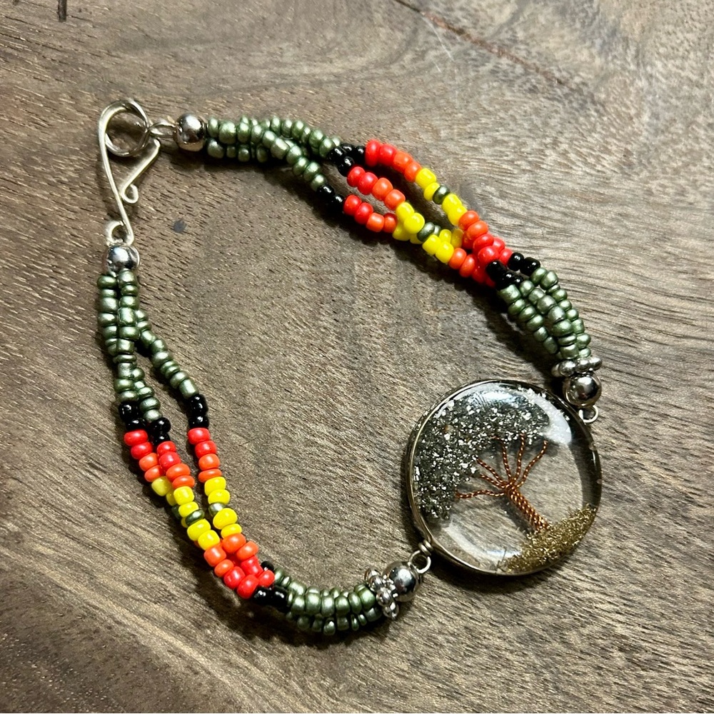 Handcrafted Beaded Tree of Life Bracelet